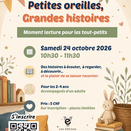 Petites oreilles, grandes histoires – Moment lecture 2-4 ans