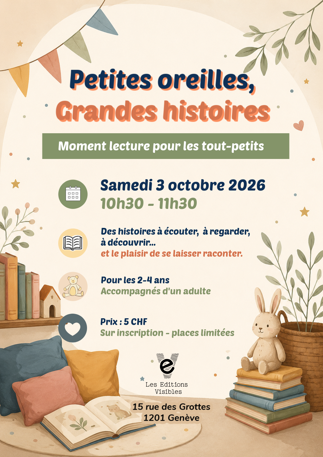 Petites oreilles, grandes histoires – Moment lecture 2-4 ans