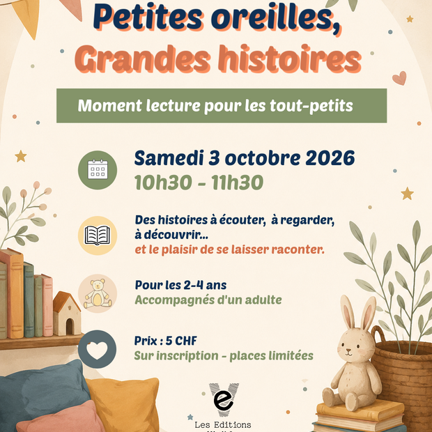 Petites oreilles, grandes histoires – Moment lecture 2-4 ans