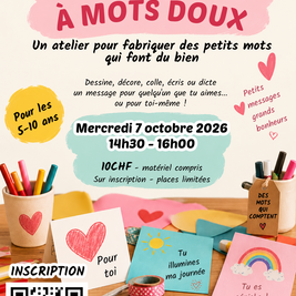 La fabrique à mots doux – Atelier créatif 5-10 ans