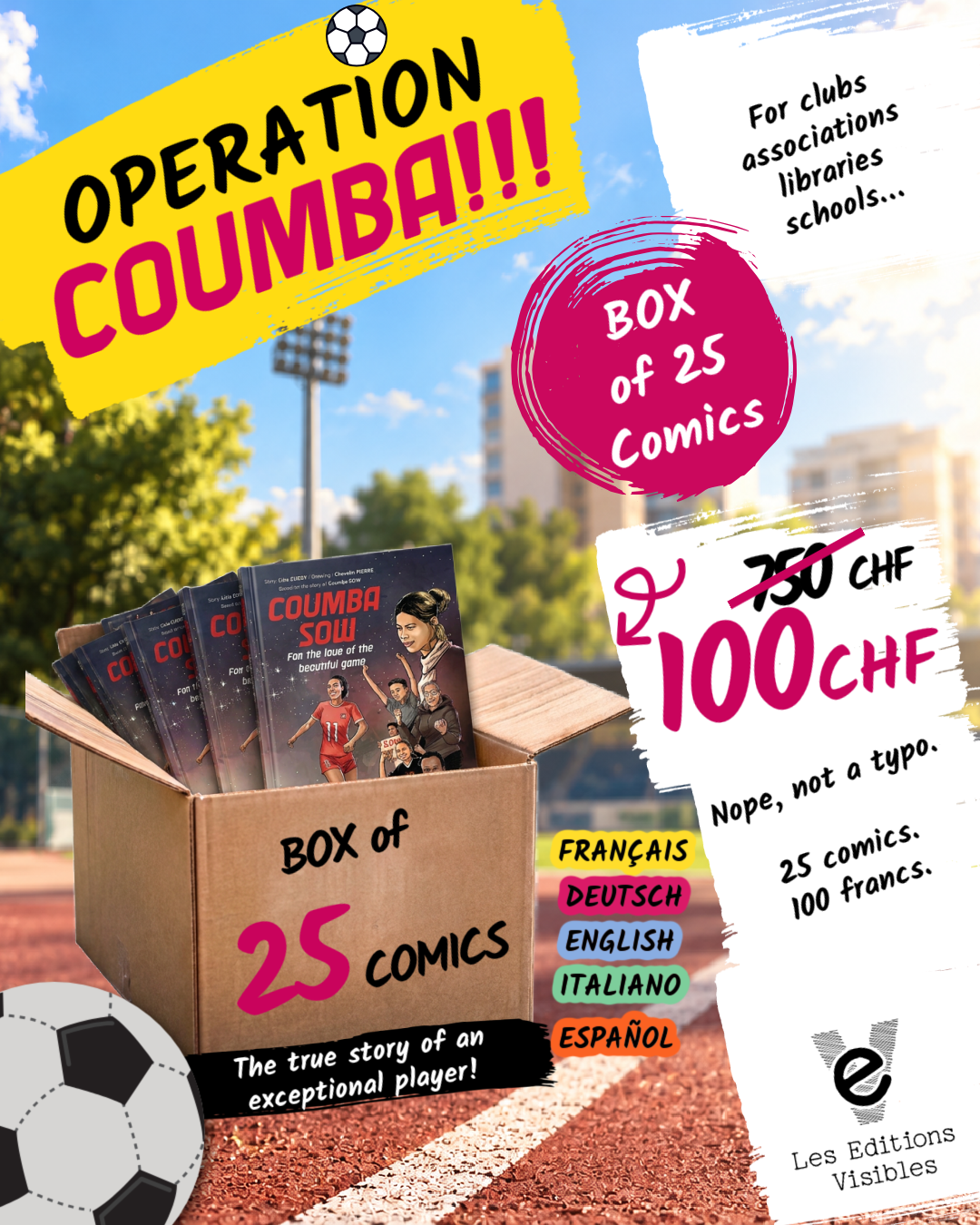 Operation Coumba : Box of 25 Comics (English) | Les Éditions Visibles