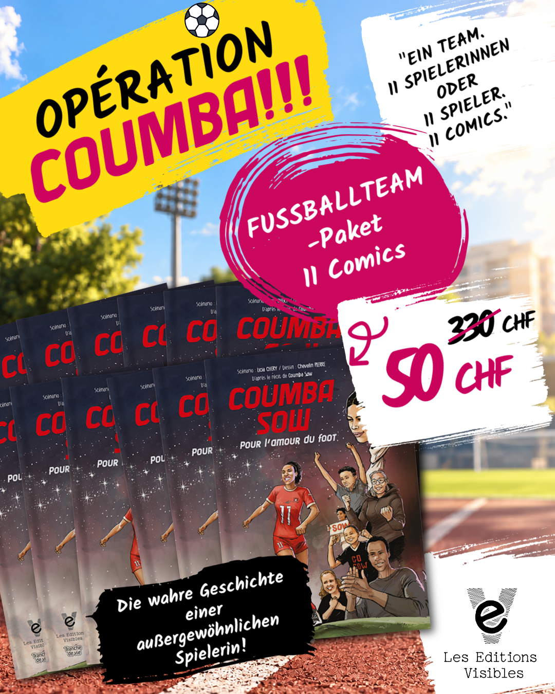 Operation Coumba : Fussballteam-Paket – 11 Comics ⚽ | Les Éditions Visibles