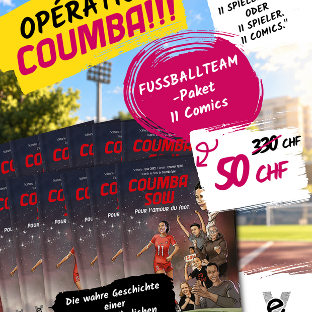Operation Coumba : Fussballteam-Paket – 11 Comics ⚽ | Les Éditions Visibles