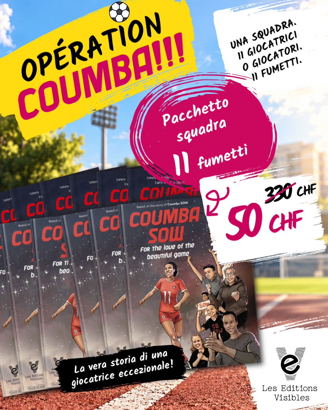 Operazione Coumba : Pacchetto squadra 11 fumetti | Les Éditions Visibles