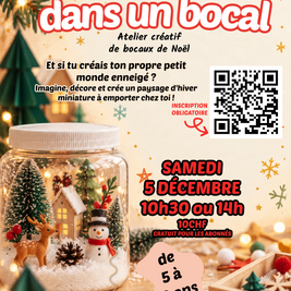 Un hiver dans un bocal – Atelier créatif