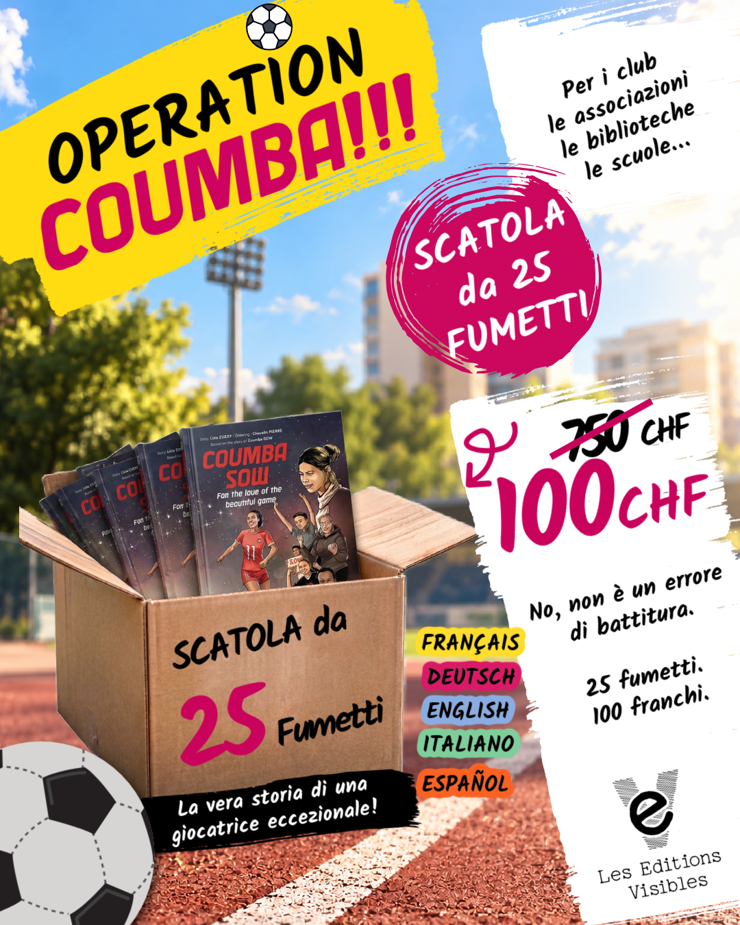 Operazione Coumba : Scatola da 25 fumetti (Italiano) | Les Éditions Visibles